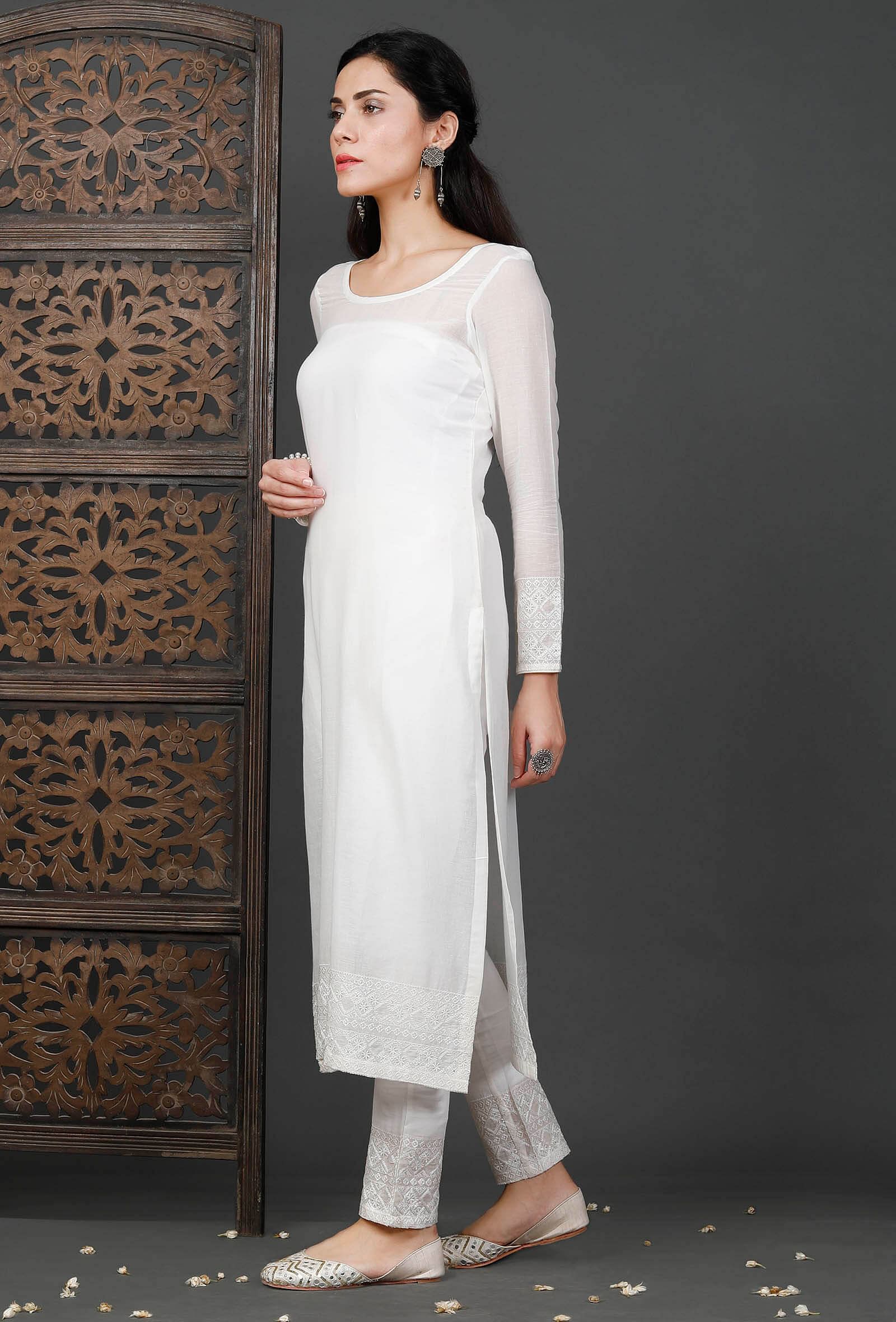 Cotton Straight Kurti With Pant Set For Women & Girls : The Morani Fashion